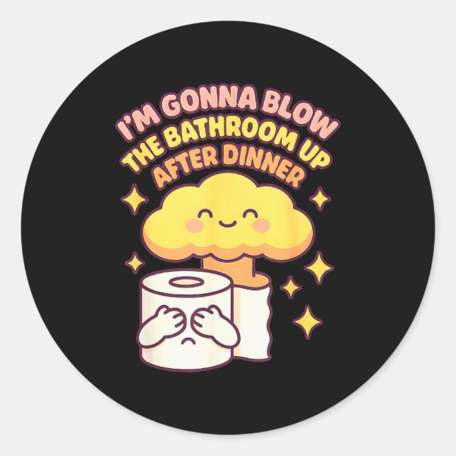 Sticker Rond Offensive Thanksgiving Inappropriate Christmas Adu (Devant)