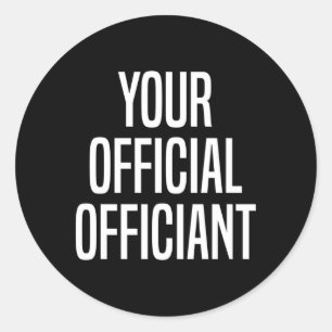 Sticker Rond Officiellement Ordonné Par Votre Mariage Officiel