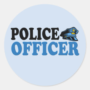 Sticker Rond Officier de police