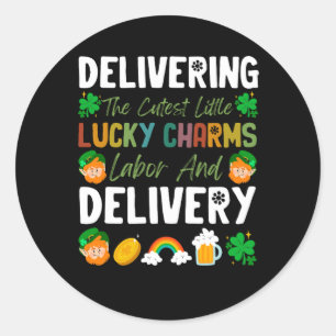 Sticker Rond Offrir Les Plus Petits Charms Lucky Travailler Un