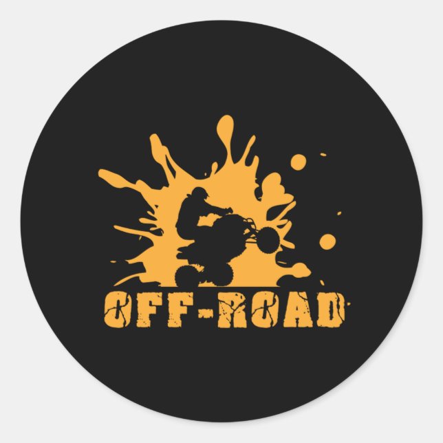 Sticker Rond Offroad Quad Racing ATV Rider Extreme Sports Cadea (Devant)