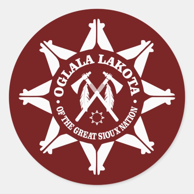 Sticker Rond Oglala Lakota (Devant)