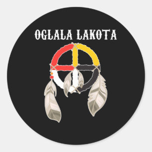 Sticker Rond Oglala Lakota Sioux South Dakota Medicine Wheel La