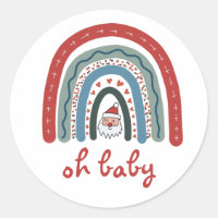 Oh Baby Christmas Holiday Boho Rainbow Baby shower
