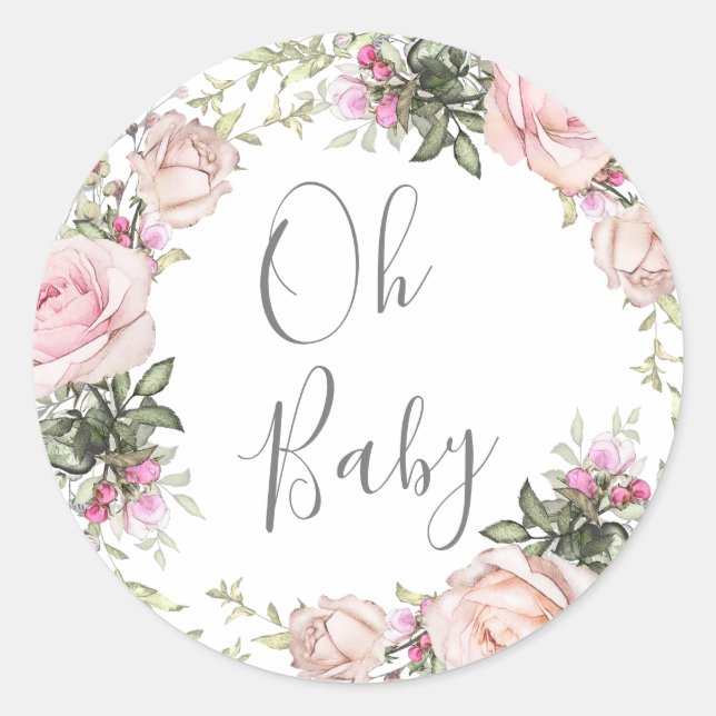 Sticker Rond Oh Baby Seal (Devant)