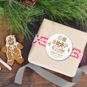 Sticker Rond Oh ! Baby shower de biscuits en pain d'épices