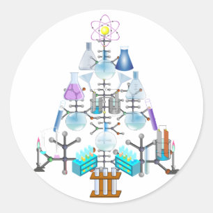 Sticker Rond Oh Chimie, Oh Arbre Chimiste
