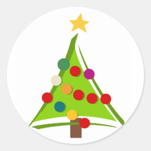 Sticker Rond Oh Christmas Tree Tshirts et cadeaux