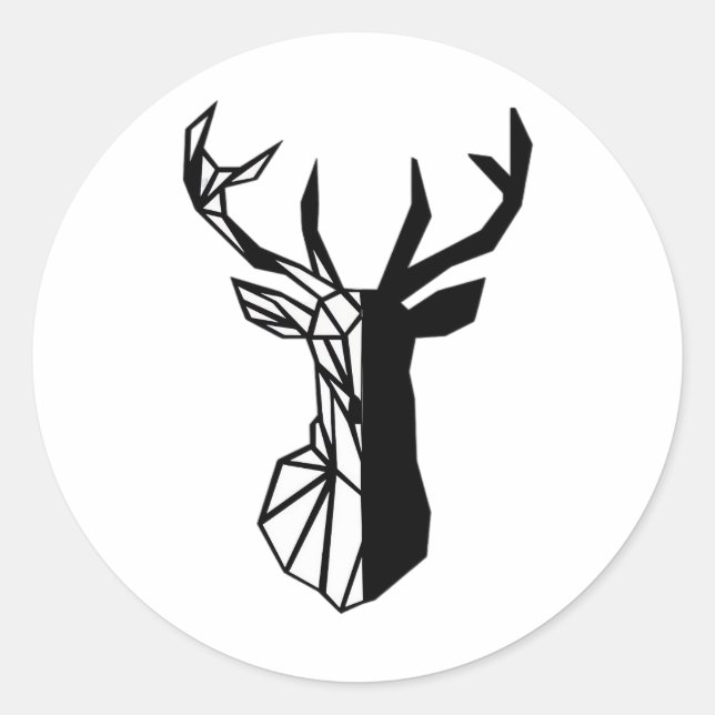 Sticker Rond Oh Deer Soft Minimal Vibe  (Devant)