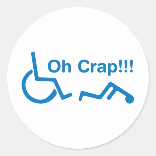 Sticker Rond oh merde (Devant)