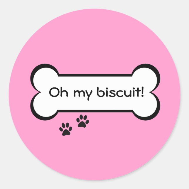 Sticker Rond Oh mon biscuit ! -autocollant (Devant)