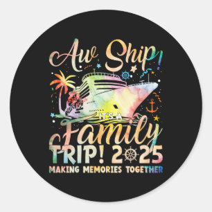 Sticker Rond Oh mon dieu ! C'est un voyage en famille 2025 C en