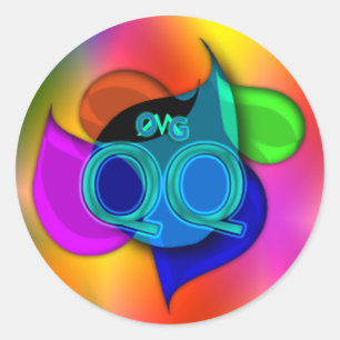 Sticker Rond Oh mon Dieu ! qq !