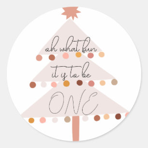Sticker Rond Oh Quel Amusement Que Ce Soit D'Être Un Boho Noël