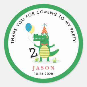 Sticker Rond Oh Snap mignon Alligator dans Anniversaire de enfa