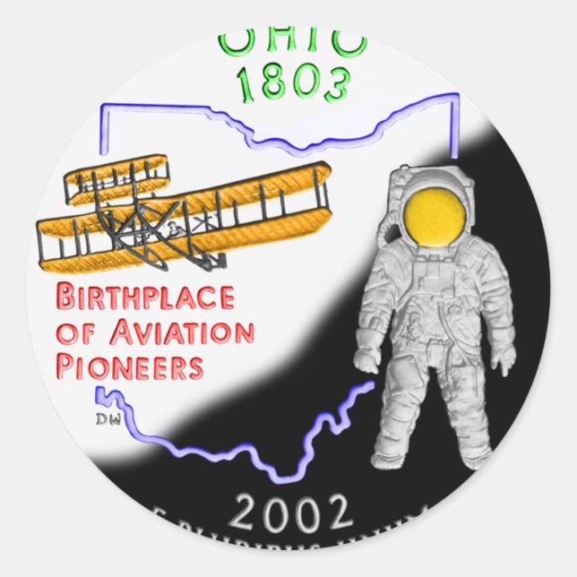 Sticker Rond Ohio (Devant)