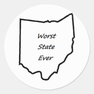 Sticker Rond Ohio Le Pire Etat Jamais