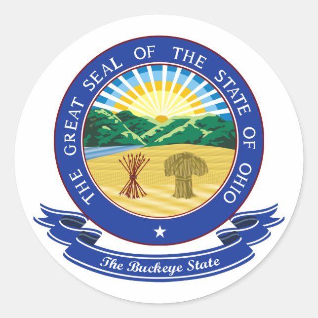 Sticker Rond Ohio Seal (Devant)