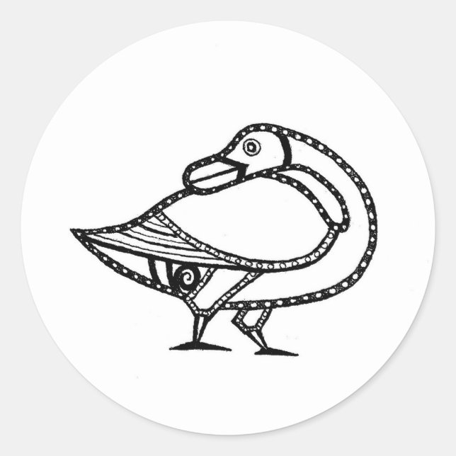Sticker Rond Oie Picte (Devant)