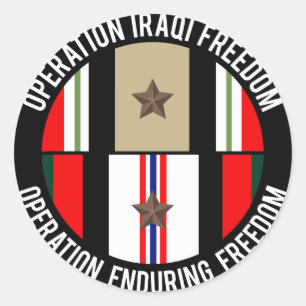 Sticker Rond OIF - OEF 1 étoile