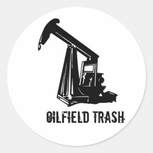 Sticker Rond OILWELL5, déchets de gisement de pétrole