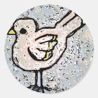 Sticker Rond oiseau à croissance numérique