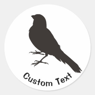 Sticker Rond Oiseau canarien permanent