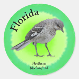 Sticker Rond Oiseau d'État de Floride