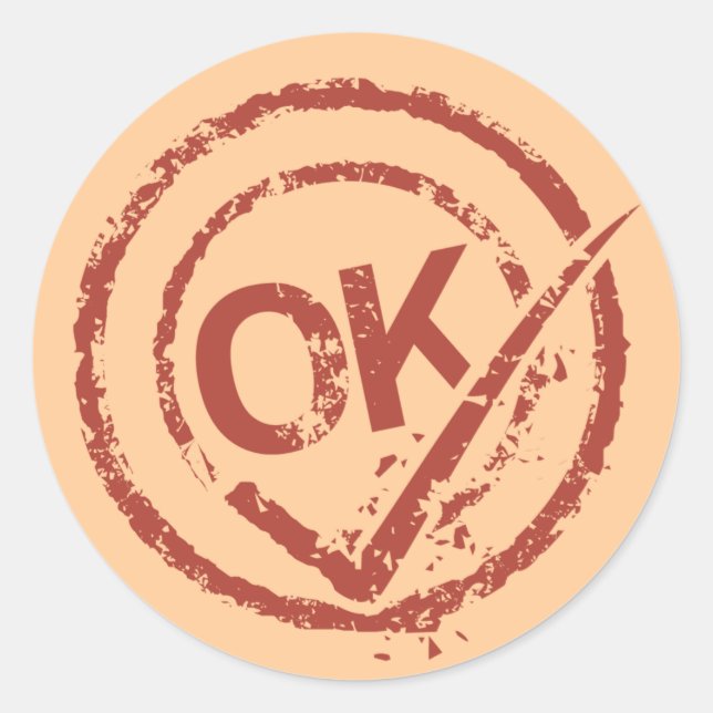 STICKER ROND OK STEMP (Devant)