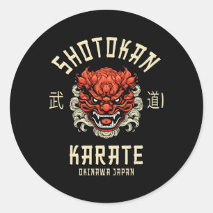 Sticker Rond Okinawa Japon Dojo Shotokan Karaté