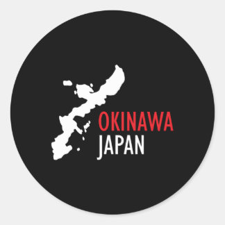 Sticker Rond Okinawa Japon île d'Okinawa Okinawan