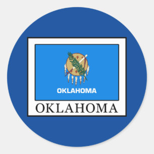 Sticker Rond Oklahoma