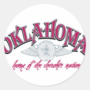 Sticker Rond Oklahoma