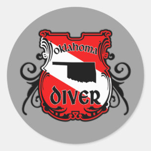 Sticker Rond Oklahoma Diver