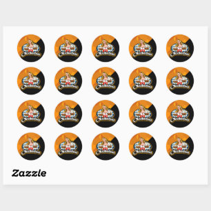 Sticker Rond Oktoberfest Bière Steins Femme Servante