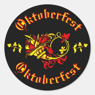 Sticker Rond Oktoberfest Cornucopia