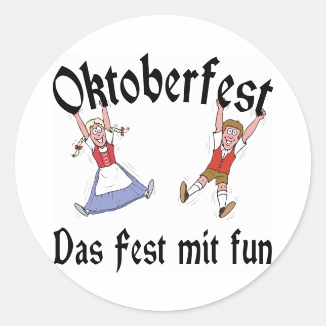 Sticker Rond Oktoberfest Das Fest Mit Fun (Devant)