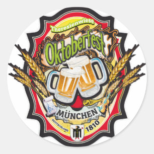 STICKER ROND OKTOBERFEST MUNICH DEUTSCHLAND