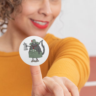 Sticker Rond Oktoberfest Skunk