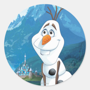 Sticker Rond Olaf   Aujourd'hui sera parfait