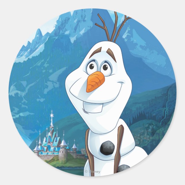 Sticker Rond Olaf | Aujourd'hui sera parfait (Devant)