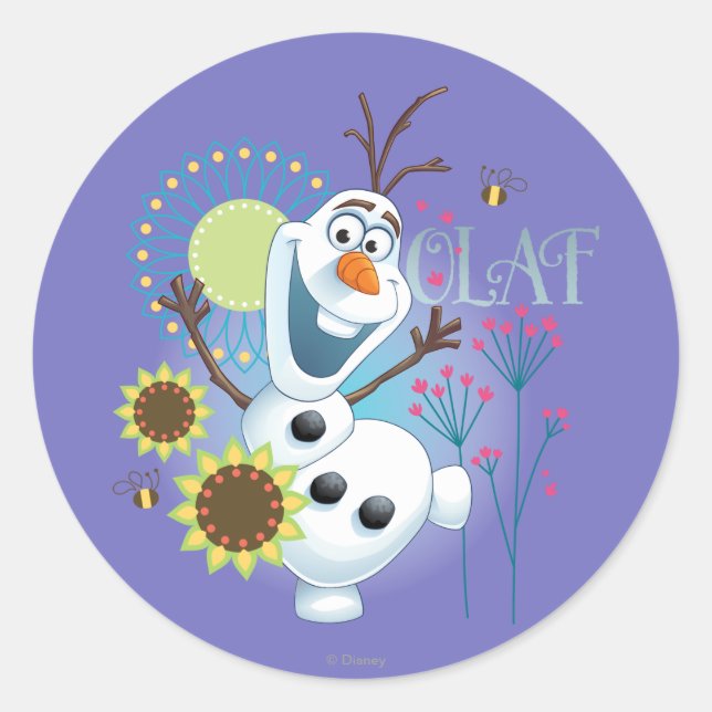 Sticker Rond Olaf | C'est un jour parfait (Devant)