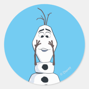 Sticker Rond Olaf sans nez