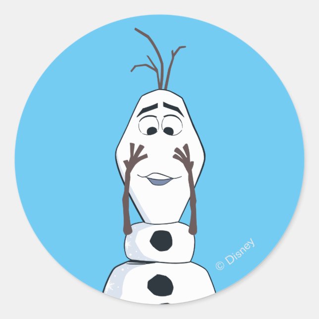 Sticker Rond Olaf sans nez (Devant)