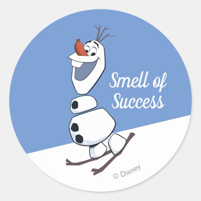 Sticker Rond Olaf Skiing (Devant)