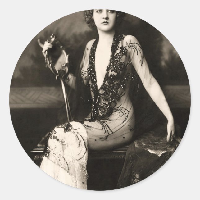 Sticker Rond oldhollywood1 (Devant)