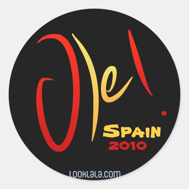Sticker Rond Ole, Espagne, 2010 (Devant)