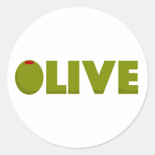 Sticker Rond Olive