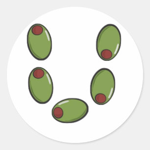 Sticker Rond Olive u