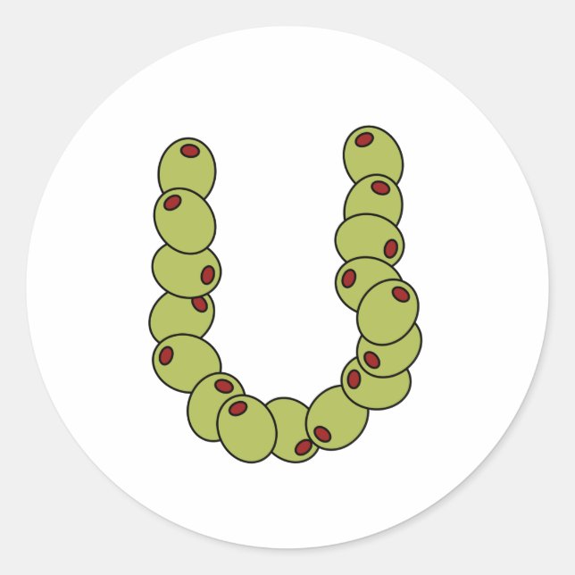 Sticker Rond Olive You "Je t'aime" (Devant)